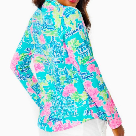 Brand New with Tag Lilly Pulitzer UPF 50+ Skipper Popover Lilly Loves DC, XL - Picture 3 of 5